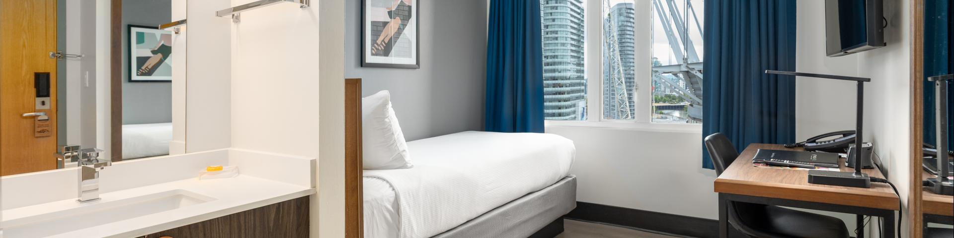 Hotel Willo (formerly YWCA Hotel Vancouver) Single Bed Facing BC Place