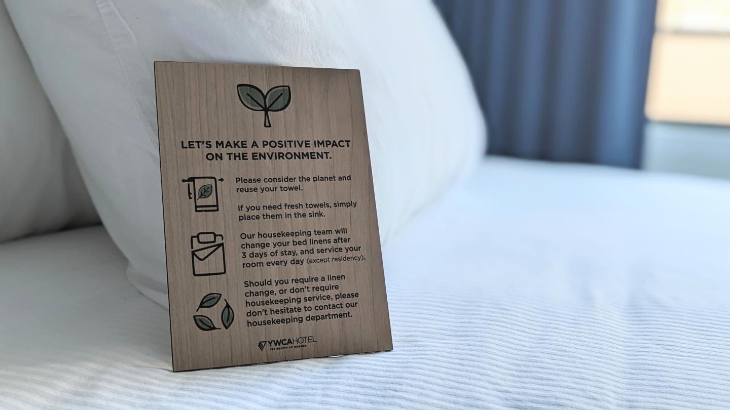 Eco green sustainability initiatives - YWCVA Hotel Vancouver Social Enterprise Nonprofit Hotel