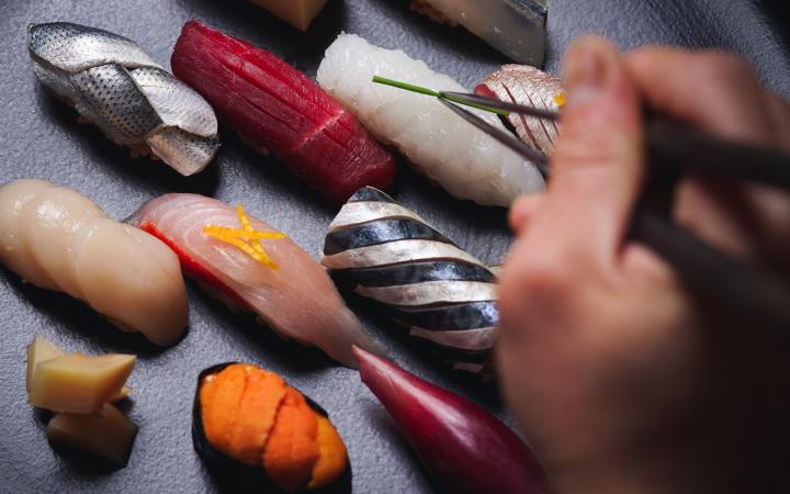 Nigiri sushi at Masayoshi