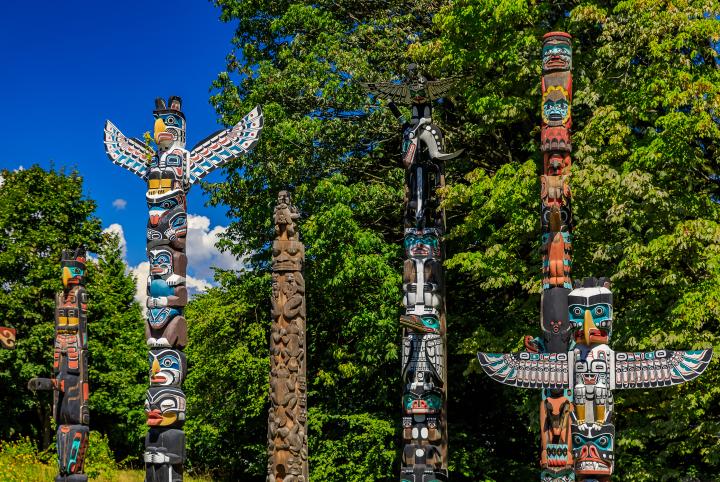 Brockton Point totem poles Stanley park 
