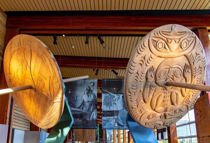 Image of the artwork inside Squamish Lil'wat Cultural Centre