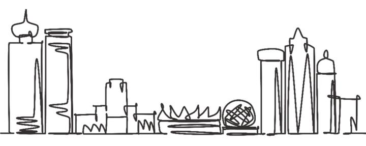 Sketch of Vancouver's skyline