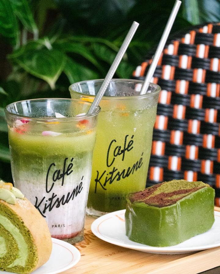 Matcha Drinks with Matcha Pastry